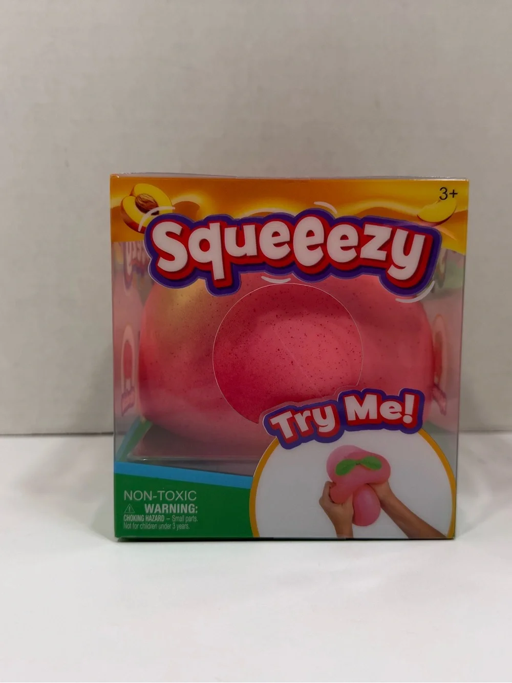 Squeeezy Peach Squishy Toy NIB